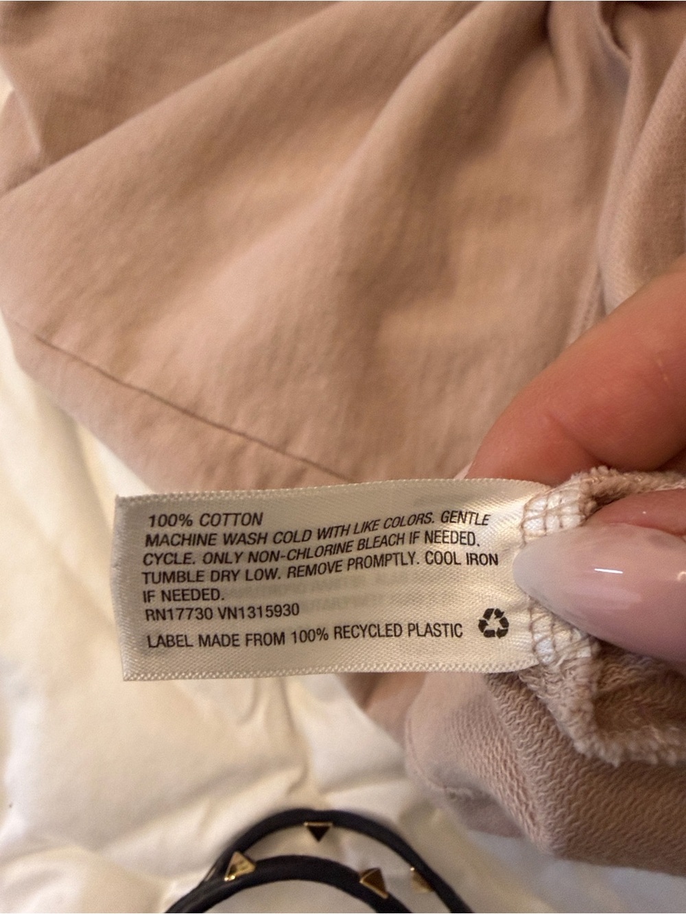 A New Day Puff Sleeve Eyelet Tee in Soft Tan - Picture 11 of 11